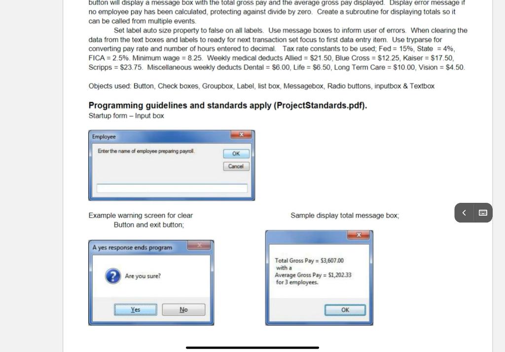 Solved Project # 2 Mesa University payroll | Chegg.com