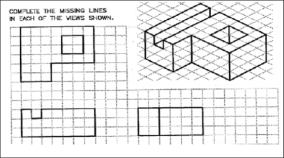 Solved COMPLETE THE MISSING UNES IN EACH OF THE VIEWS SHOWN. | Chegg.com