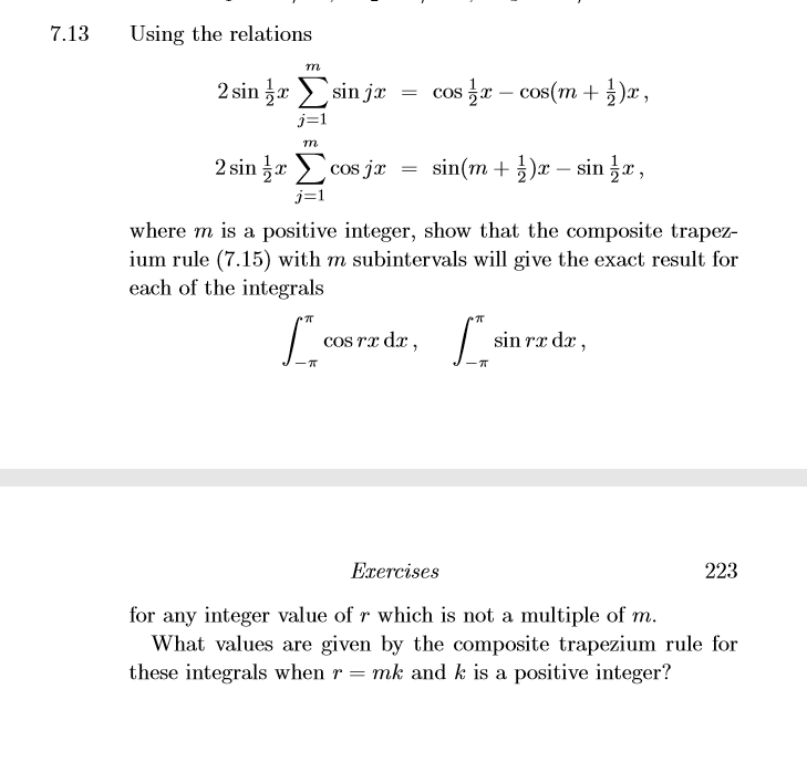 Solved Definition 7 1 Composite Trapezium Rule Pb º X Chegg Com