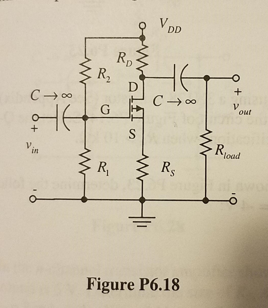 Solved 6.20 Design a CS p-channel MOSFET amplifier with a 5 | Chegg.com