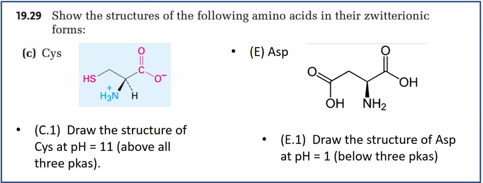 Zwitterionic Form Solved 19.29 Show the structures of the following amino | Chegg.com