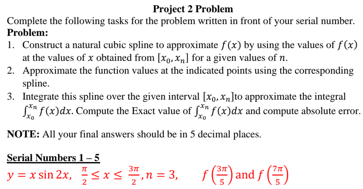 Solved Project 2 Problem Complete the following tasks for | Chegg.com