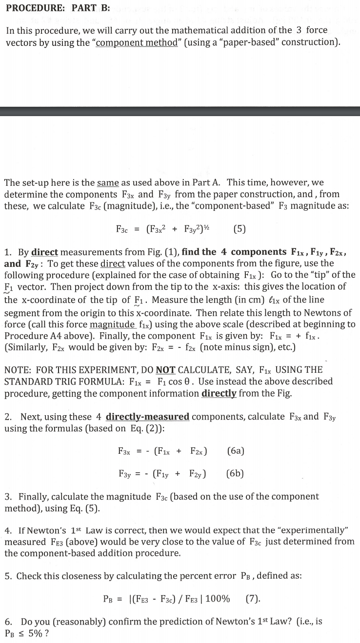 Solved LAB #3: STATIC EQUILIBRIUM (NEWTON'S 1ST LAW) For an | Chegg.com