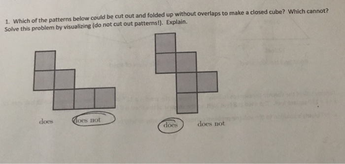 Solved 1. Which of the patterns below could be cut out and Chegg