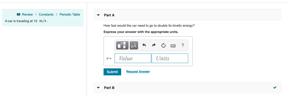 Solved: Review Constants Periodic Table Part A A Car Is Tr... | Chegg.com