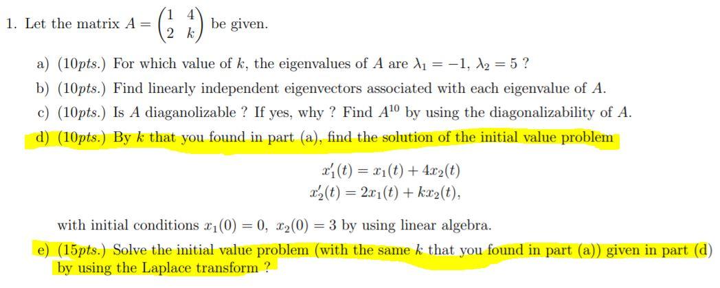 Solved please just answering part D and E in detail and step | Chegg.com