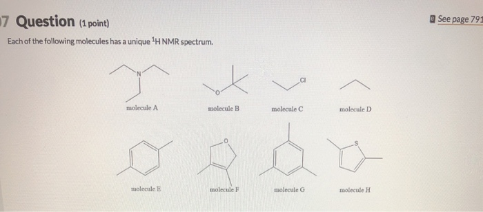 Solved 7 Question (1 point) a See page 79 Each of the | Chegg.com