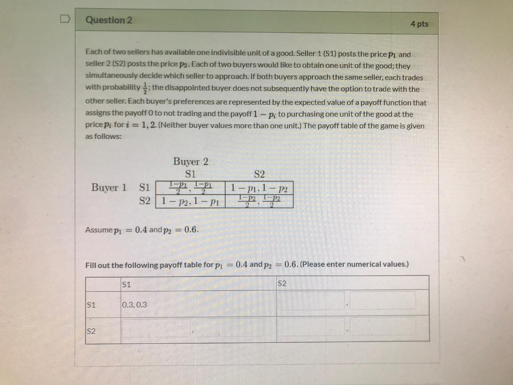 Solved Find all the pure strategy Nash equilibria of the | Chegg.com