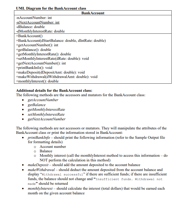 Solved Bank application Write a program that allows the user | Chegg.com