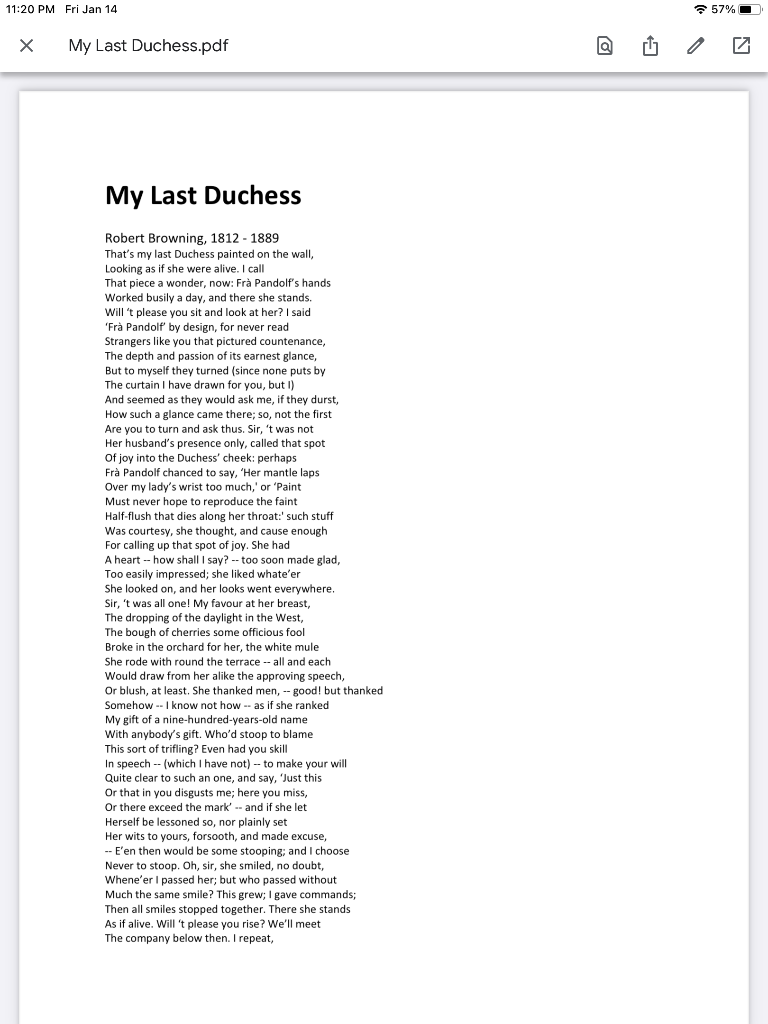 the last duchess by robert browning