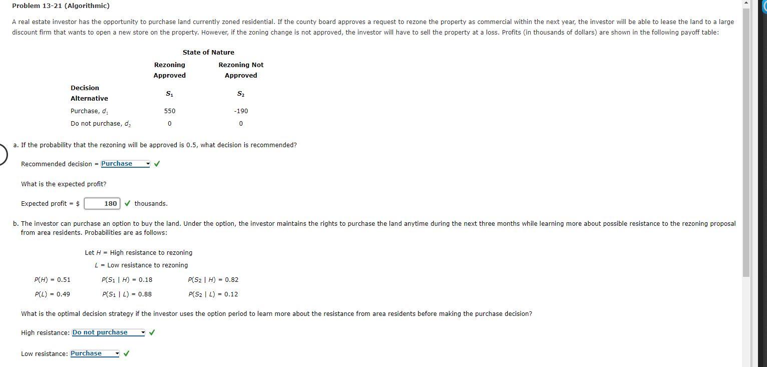 Solved Problem 13-11 (Algorithmic) Following is the payoff | Chegg.com