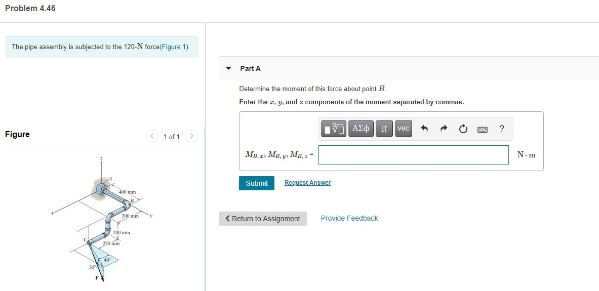 Solved Problem 4.46 The Pipe Assembly Is Subjected To The | Chegg.com