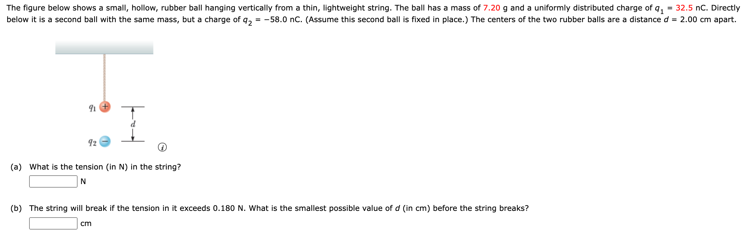 Solved = 32.5 nC. Directly The figure below shows a small, | Chegg.com