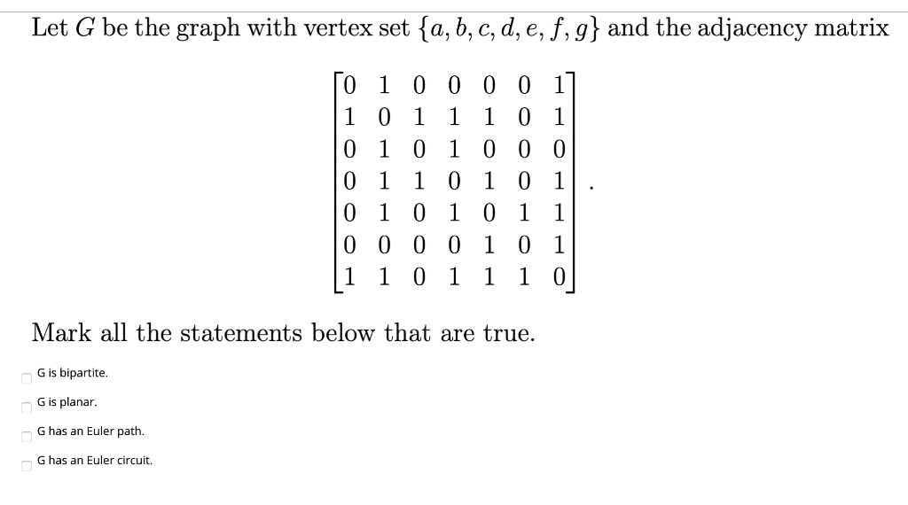 Solved Let G be the graph with vertex set {a, b, c, d, e, f, | Chegg.com