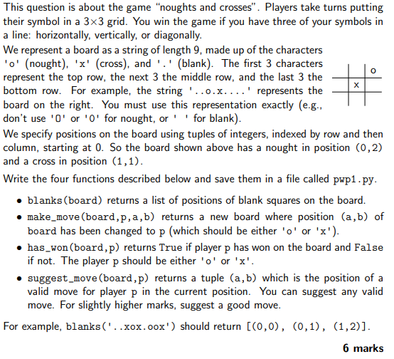 Solved o This question is about the game 