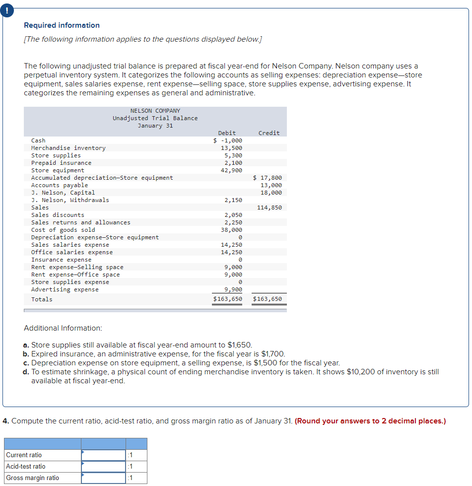 Solved Required information (The following information