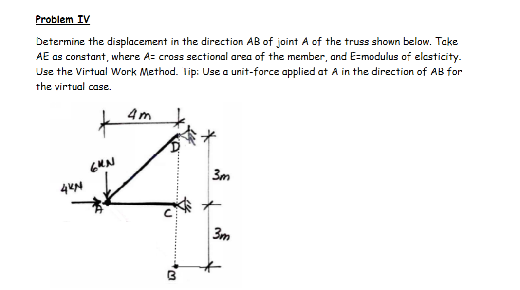 Solved Determine the displacement in the direction AB of | Chegg.com