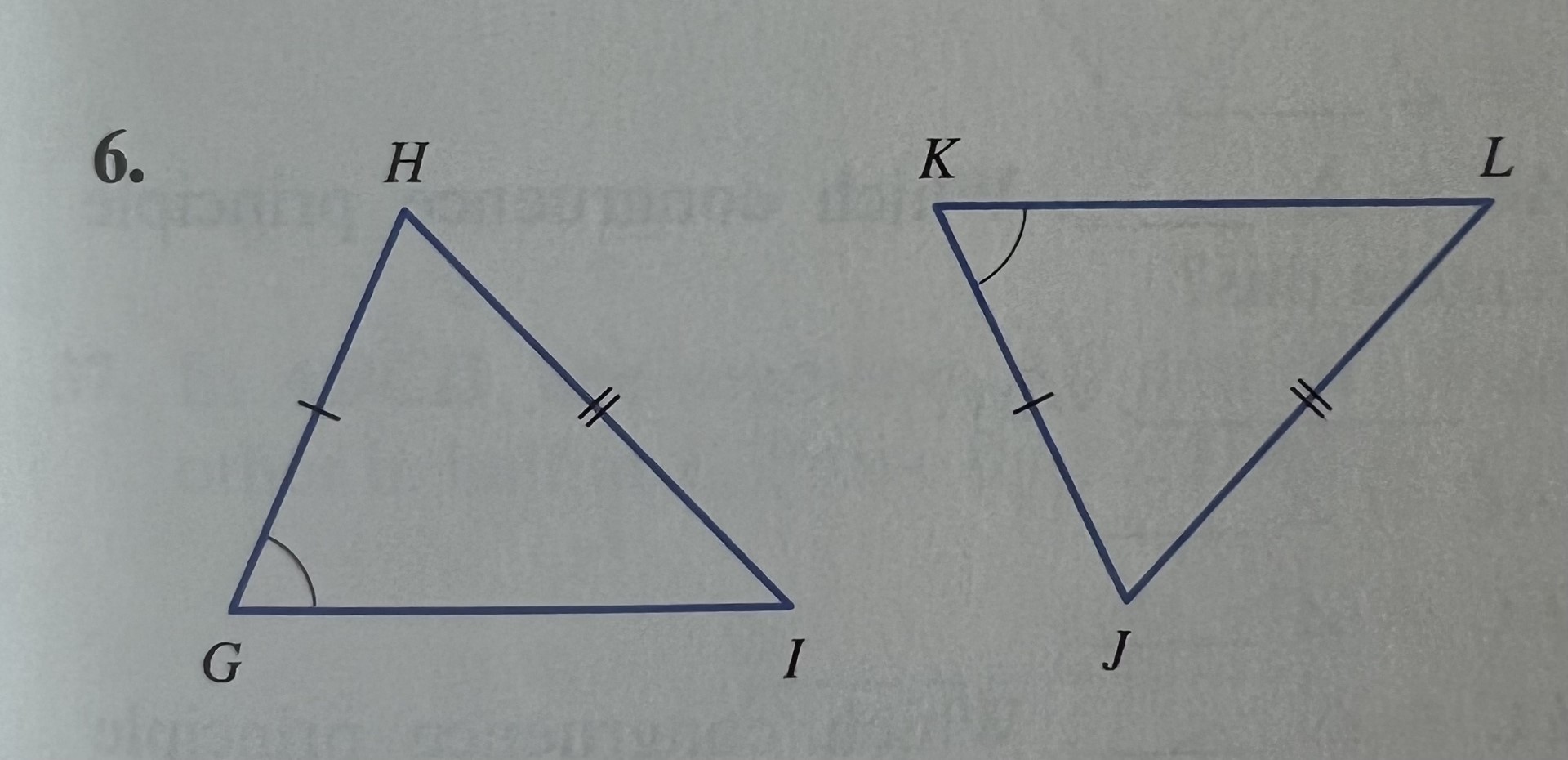 Solved For the pair of triangles shown, write an appropriate | Chegg.com