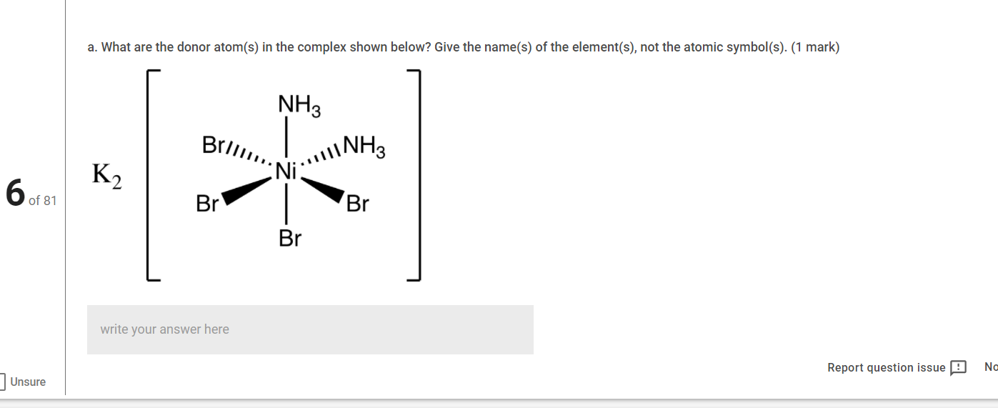Solved A. What Are The Donor Atom(s) In The Complex Shown