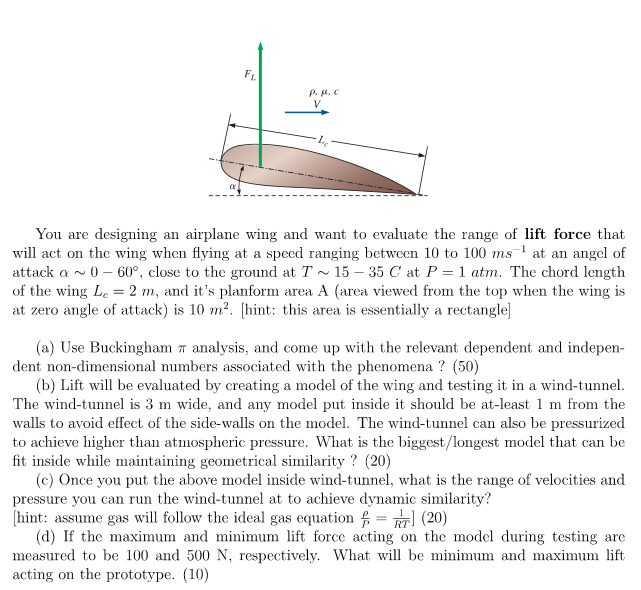Solved You are designing an airplane wing and want to | Chegg.com
