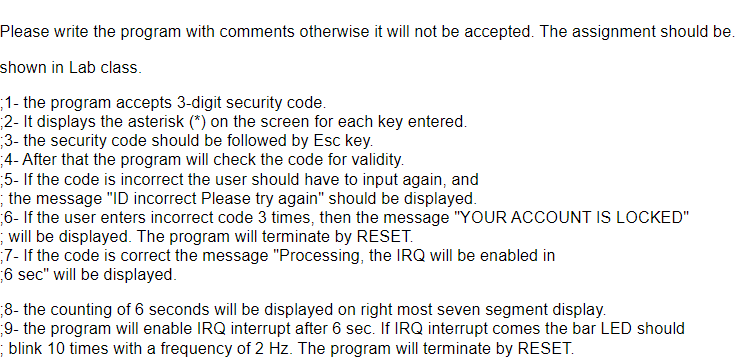Solved Please write the program with comments otherwise it | Chegg.com
