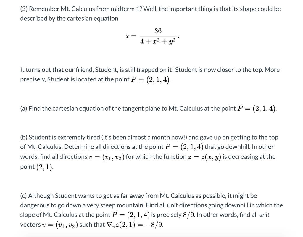 Solved 3 Remember Mt Calculus From Midterm 1 Well Th Chegg Com