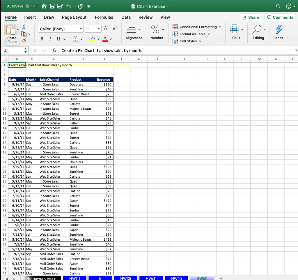 Autosave Off O E Sro Chart Exercise Home Insert Dr Chegg Com