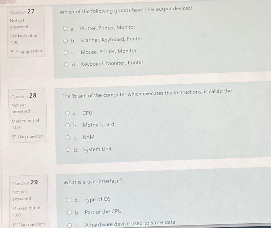 Solved Question 27 Which of the following groups have only | Chegg.com