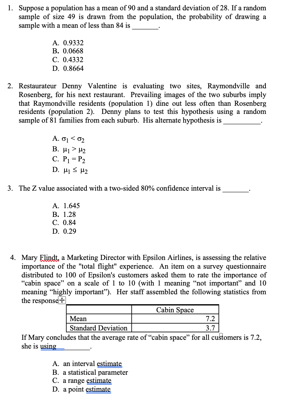 solved-1-the-probability-of-committing-a-type-i-error-is-chegg