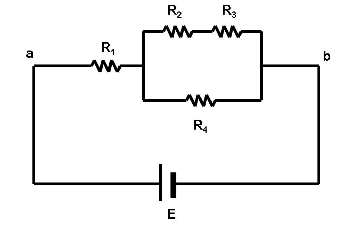 Solved R1 = 150 Ω, R2 = 50 Ω, R3 = 50 Ω, R4 = 100 Ω, and E = | Chegg.com