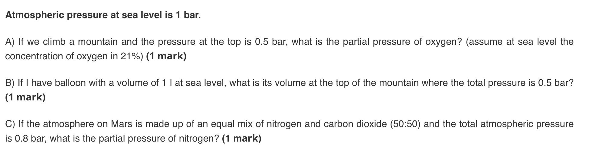 solved-atmospheric-pressure-at-sea-level-is-1-bar-a-if-we-chegg