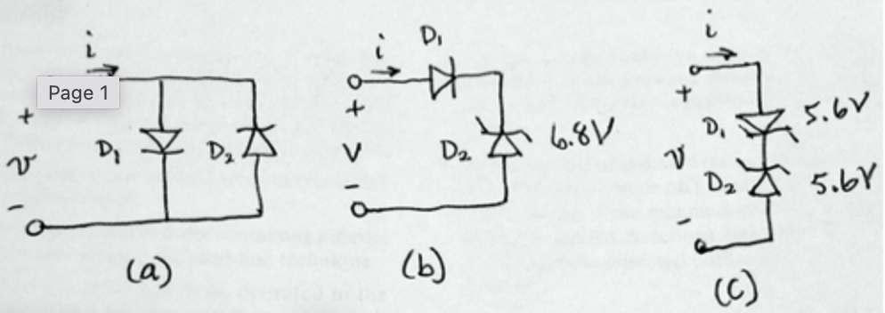 Solved In Figure (b) The Zener Diode Is:a B Or C ? | Chegg.com