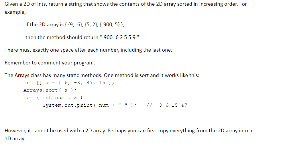 Solved import java.util.Arrays; public class Main { | Chegg.com