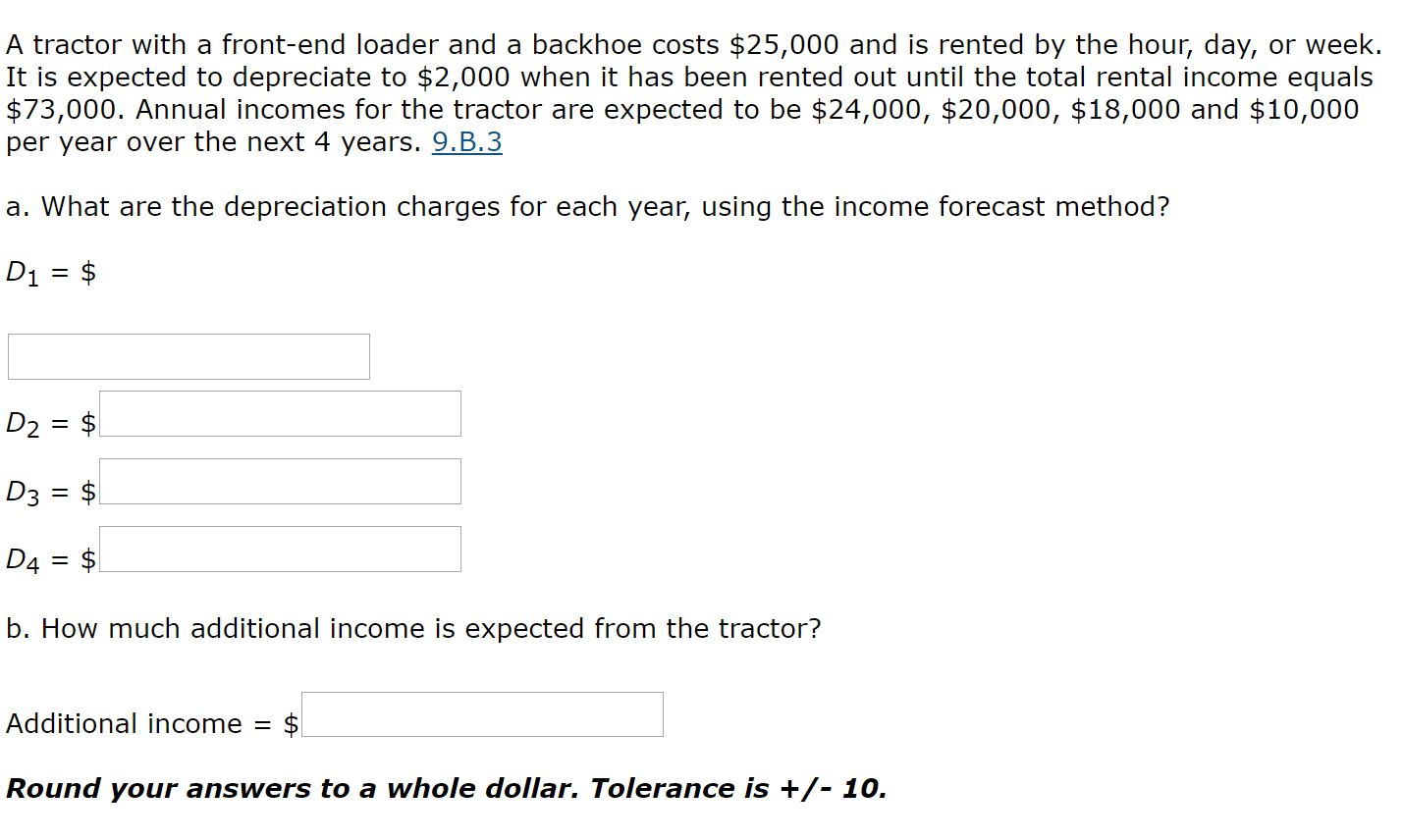 Solved A tractor with a frontend loader and a backhoe costs