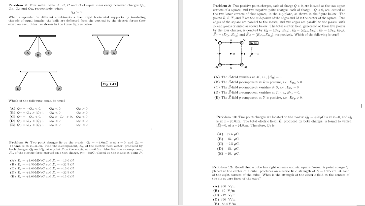 Solved Problem 2: Four Metal Balls, A, B, C And D Of Equal | Chegg.com