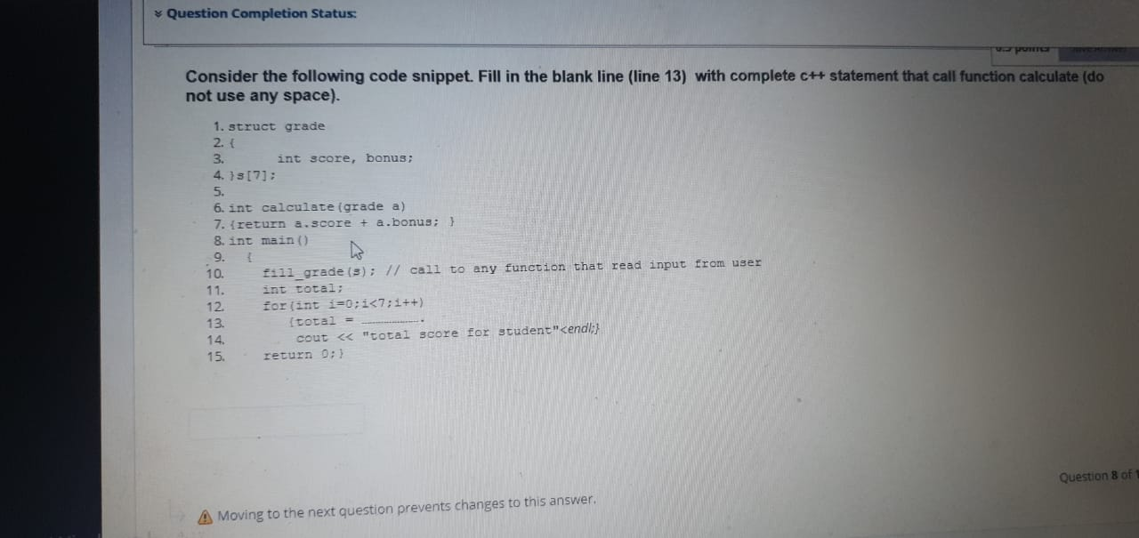Solved Question Completion Status Consider the following | Chegg.com