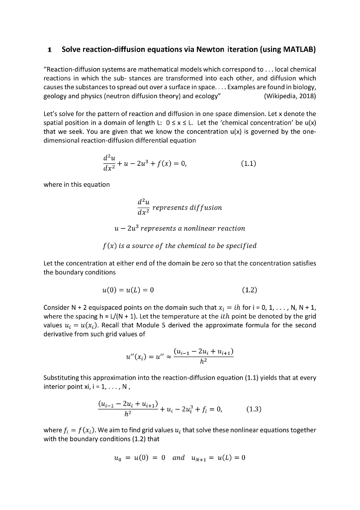 Reaction Diffusion Equation Matlab Code - Tessshebaylo
