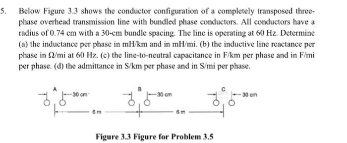 Solved 5. Below Figure 3.3 shows the conductor configuration | Chegg.com