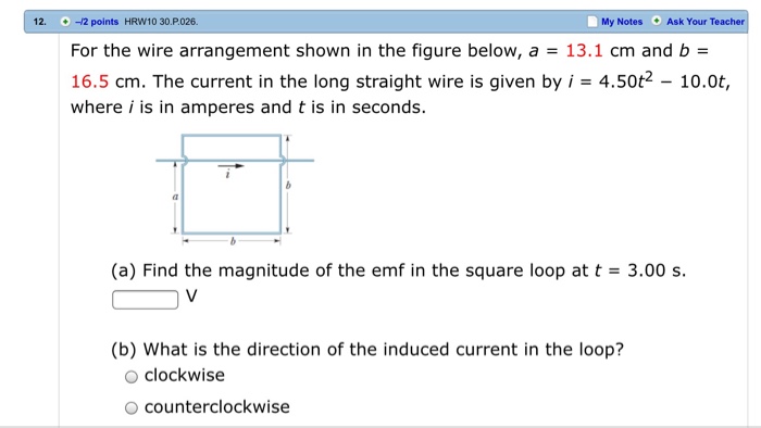 Solved For the wire arrangement shown in the figure below, a | Chegg.com