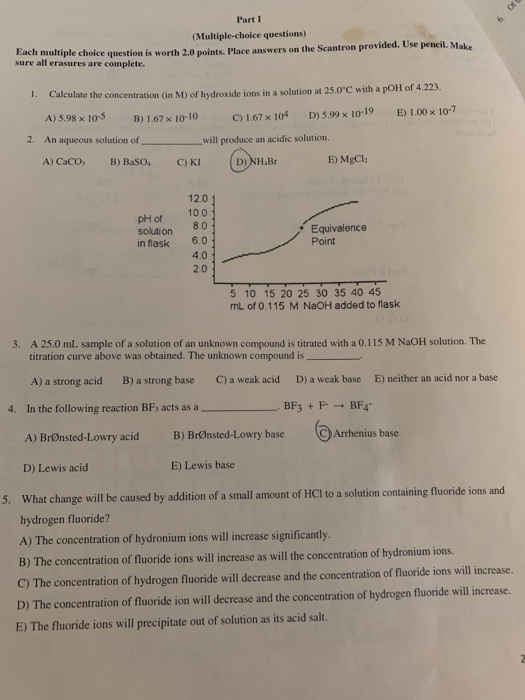 Solved Part I (Multiple-choice questions) Each multiple | Chegg.com