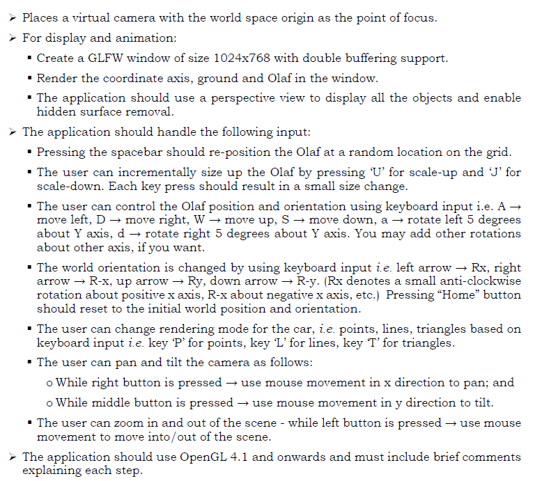 Solved Description: This OpenGL assignment will provide an