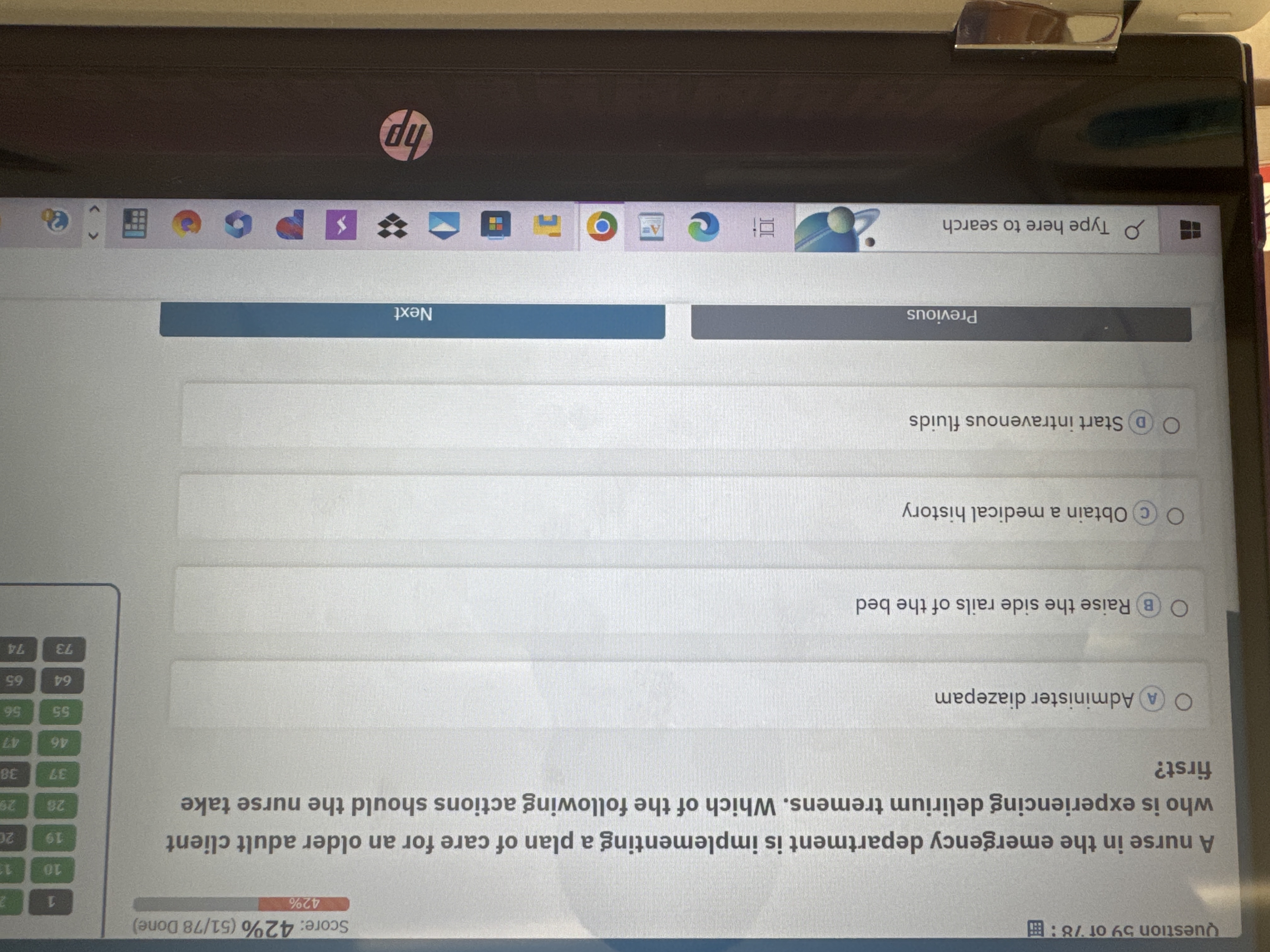 Solved A nurse in the emergency department is implementing a | Chegg.com