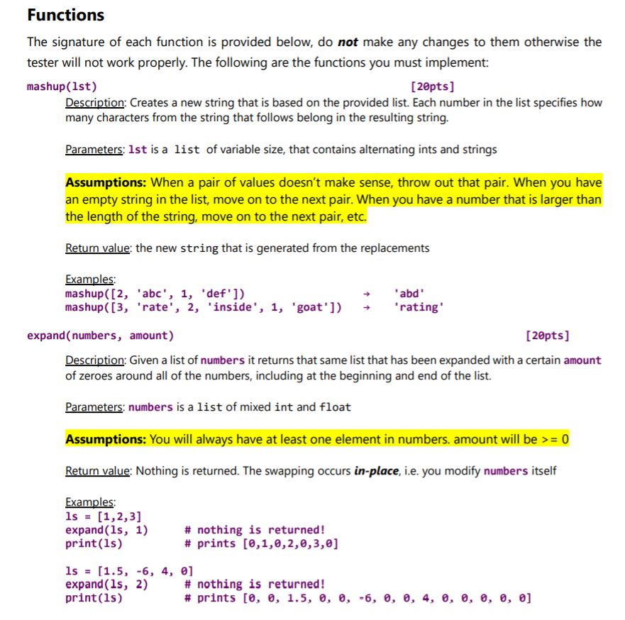 Solved . . Restrictions Any function that violates any of | Chegg.com