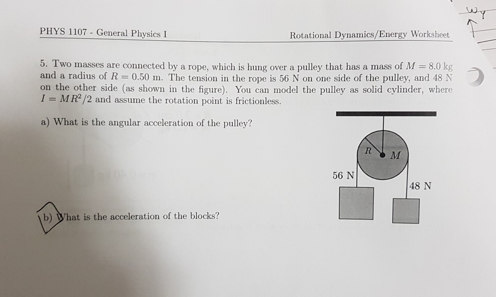 Solved PHYS 1107 - General Physics I Rotational | Chegg.com