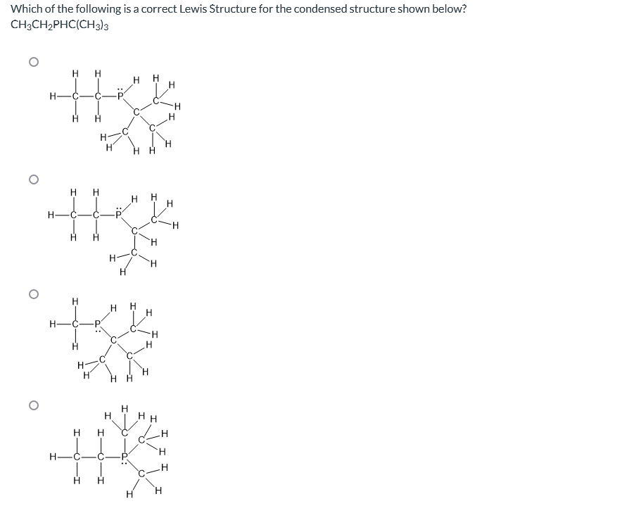 Solved Which Of The Following Is A Correct Lewis Structure | Chegg.com