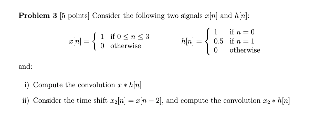 Solved Problem 3 [5 points] Consider the following two | Chegg.com