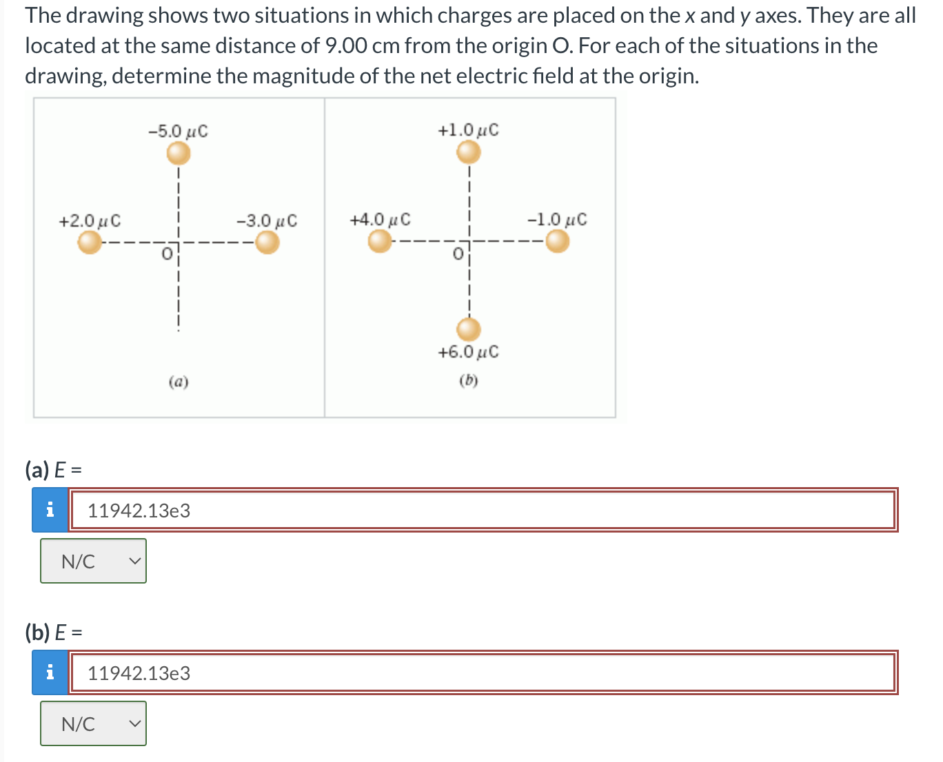 Solved The drawing shows two situations in which charges are | Chegg.com