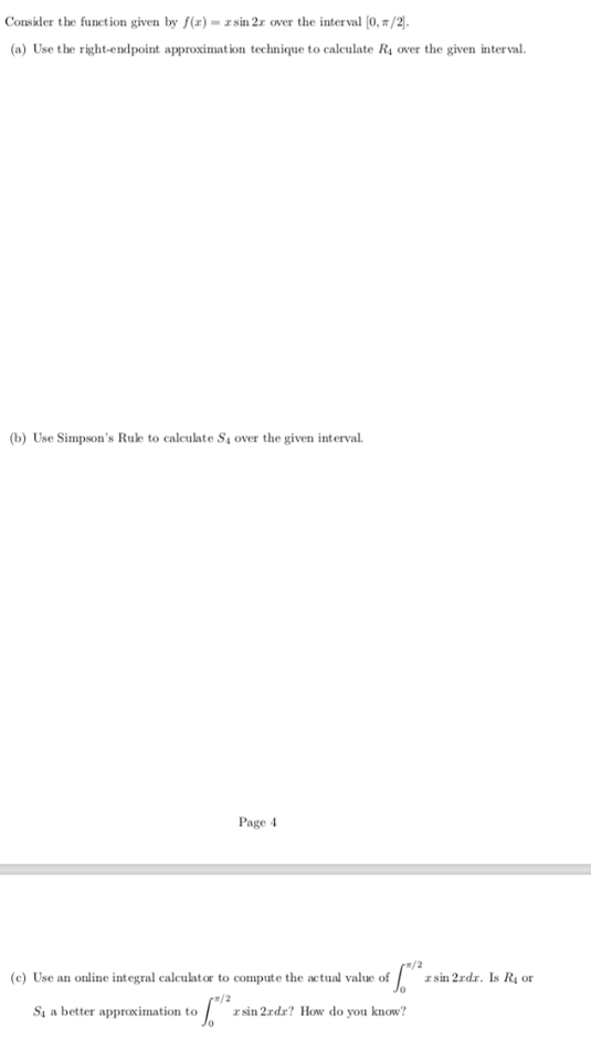 Solved Consider the function given by f(x) = x sin 2x over | Chegg.com