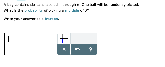 Solved A Bag Contains Six Balls Labeled 1 Through 6. One | Chegg.com