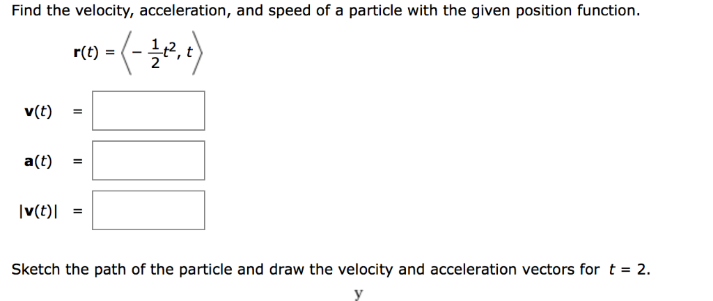 Solved Find the velocity, acceleration, and speed of a | Chegg.com